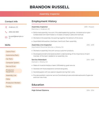 Resume example 3