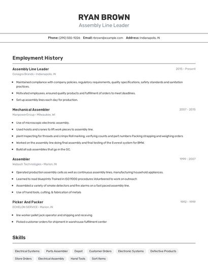 Resume example 2