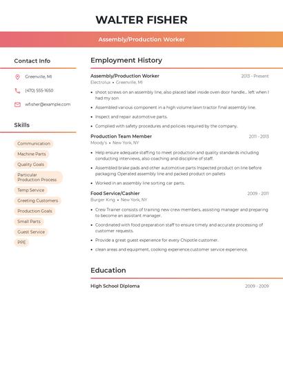Resume example 3