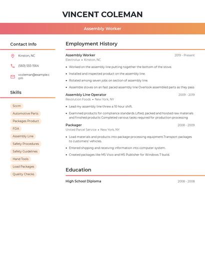 Resume example 3