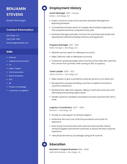 Resume example 5