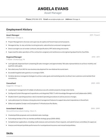 Resume example 2