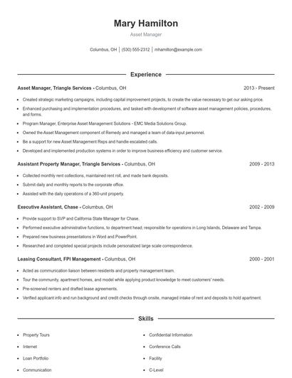 Resume example 1