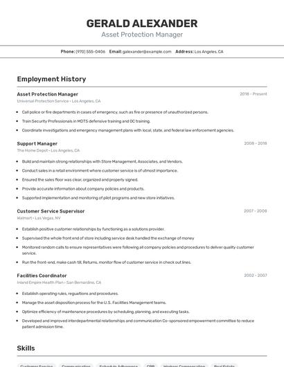 Resume example 2