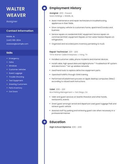 Assigner Resume