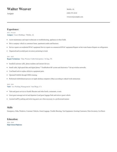Assigner Resume