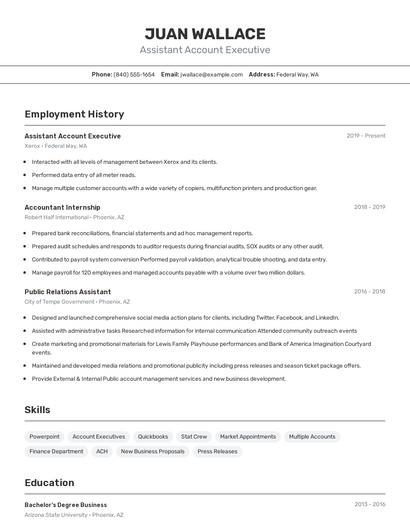 Resume example 2