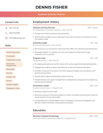 Resume example 3