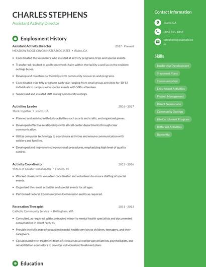 Resume example 5