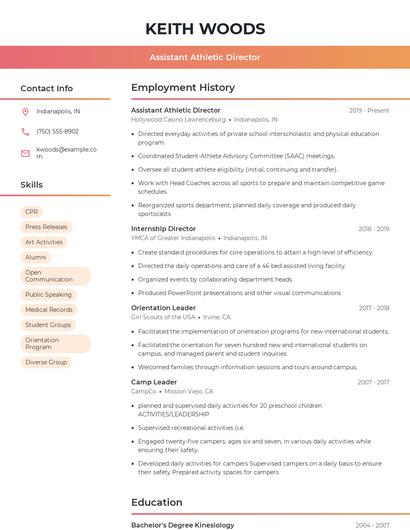 Resume example 3
