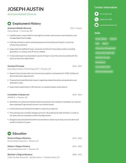 Resume example 5