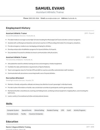 Resume example 2