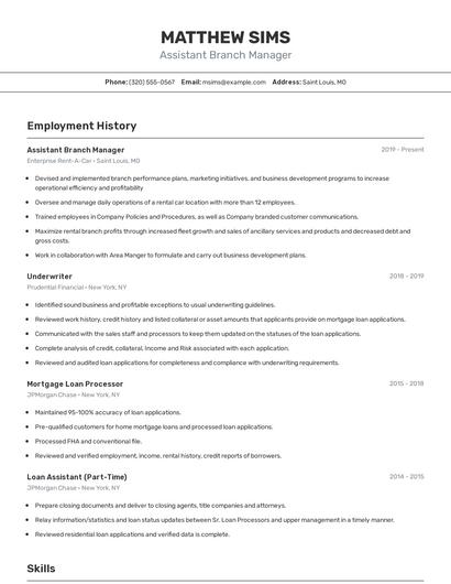 Resume example 2