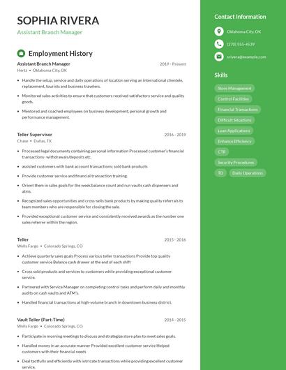 Resume example 4