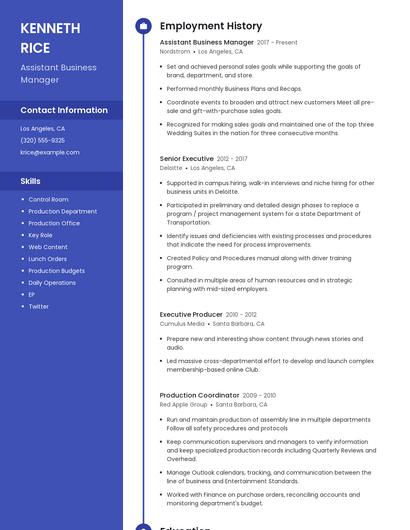 Resume example 4
