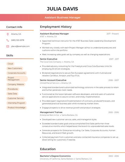 Resume example 3