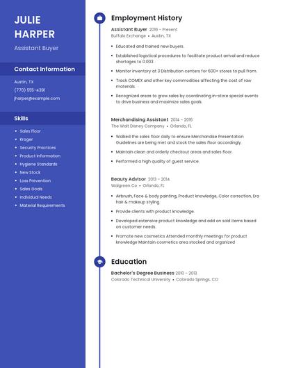 Assistant Buyer Resume