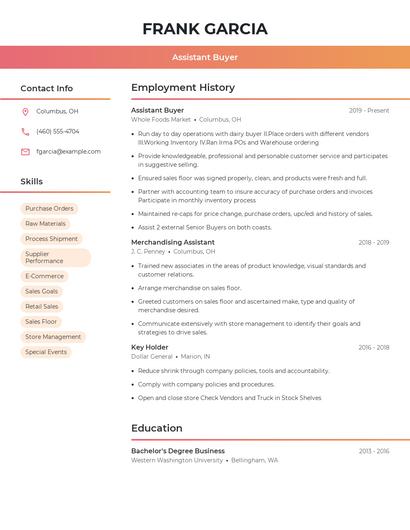 Resume example 3