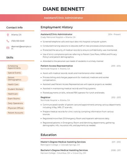 Resume example 3