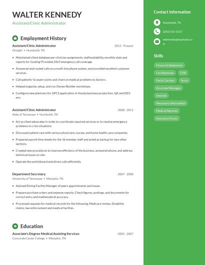 Resume example 4