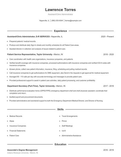 Resume example 1