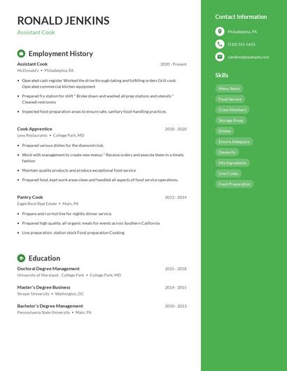 Resume example 5