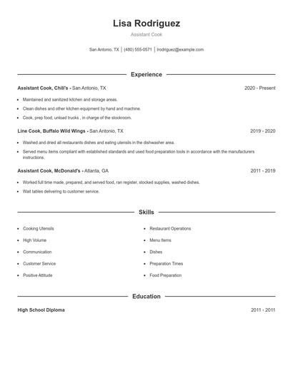 Resume example 1