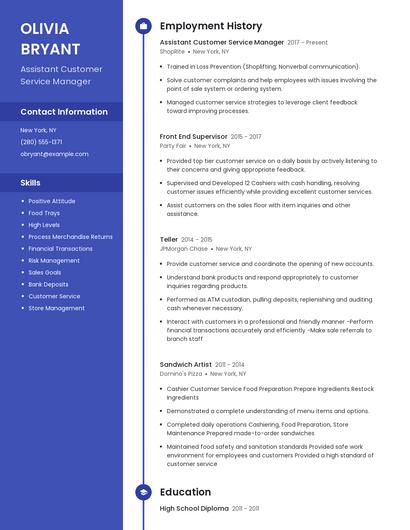 Resume example 4