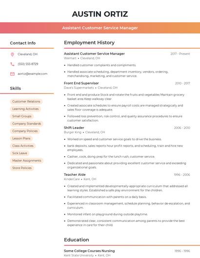 Resume example 3