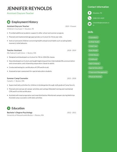Resume example 5