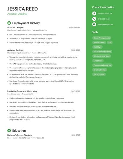Resume example 5