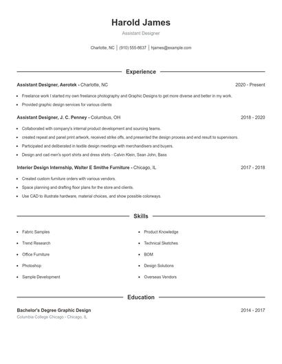 Resume example 1