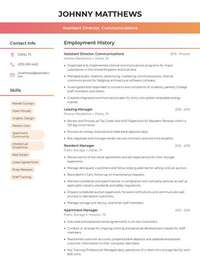 Resume example 3