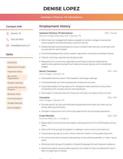 Resume example 3
