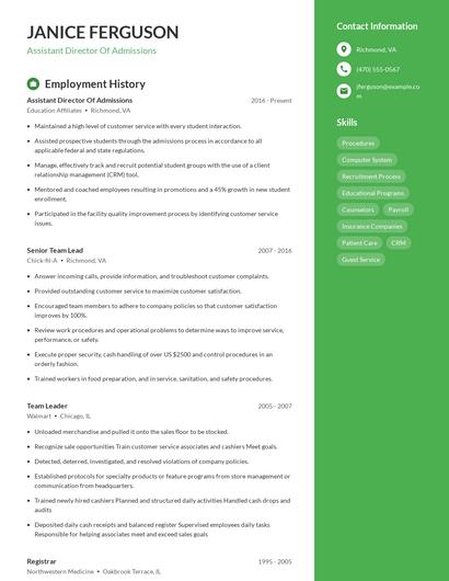 Resume example 4