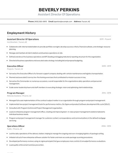 Resume example 2