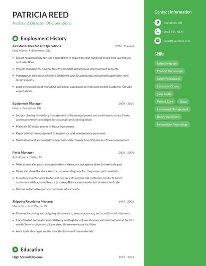 Resume example 5