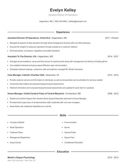 Resume example 1