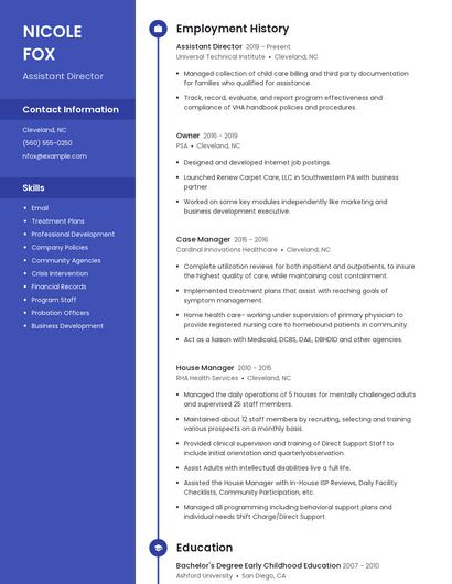 Resume example 5
