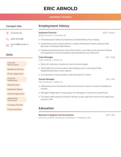 Resume example 3