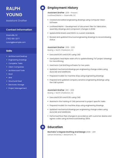 Assistant Drafter Resume