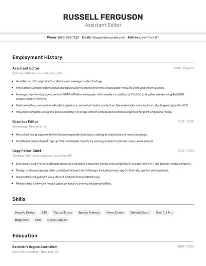 Resume example 2