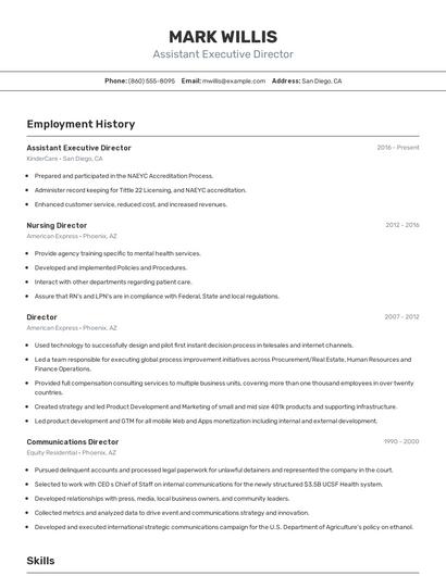 Resume example 2