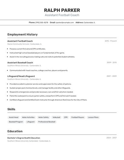 Resume example 2