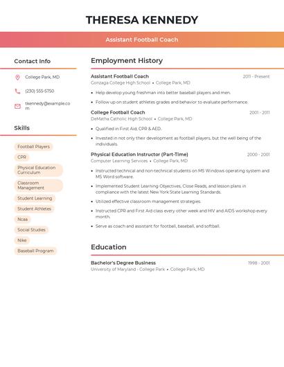 Resume example 3