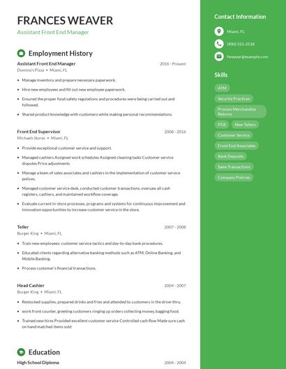 Resume example 5