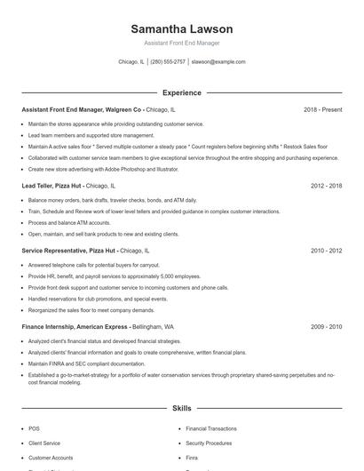 Resume example 1