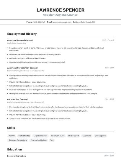 Resume example 2