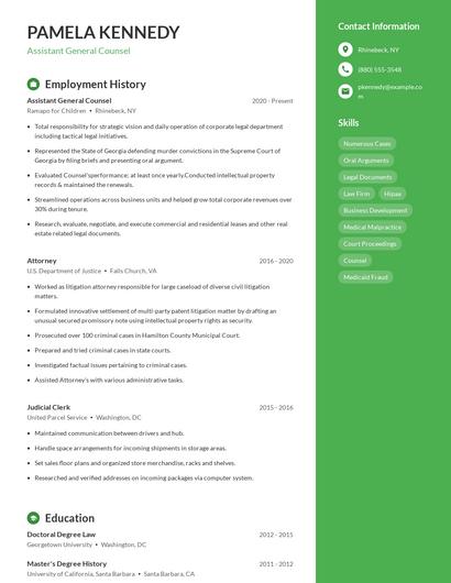 Resume example 5
