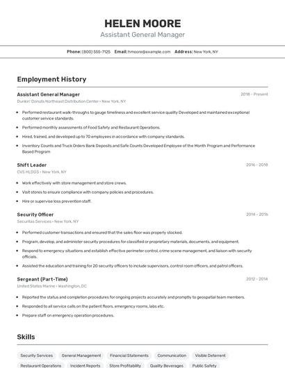 Resume example 2